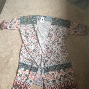Kimono style beach coverup